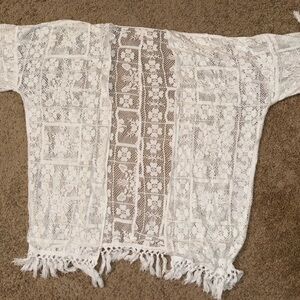 Aerie White Lace Cover-Up (xs/s)